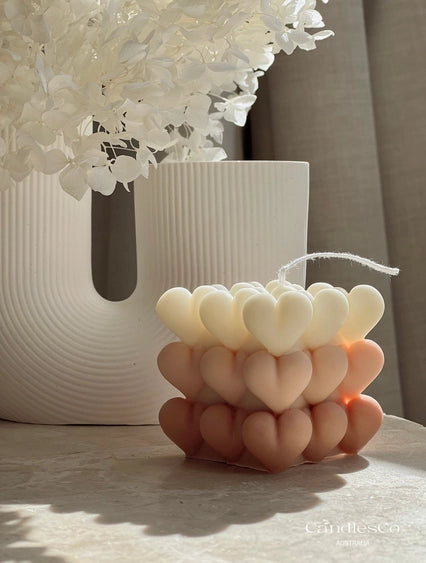 Bubble Heart Candle